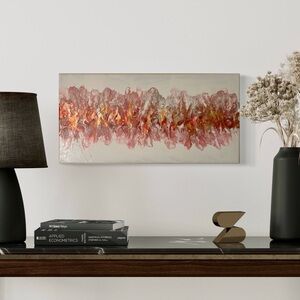 Abstract Acrylic Art Painting “Glamorous Flames”
12” x 24” metallic gold copper